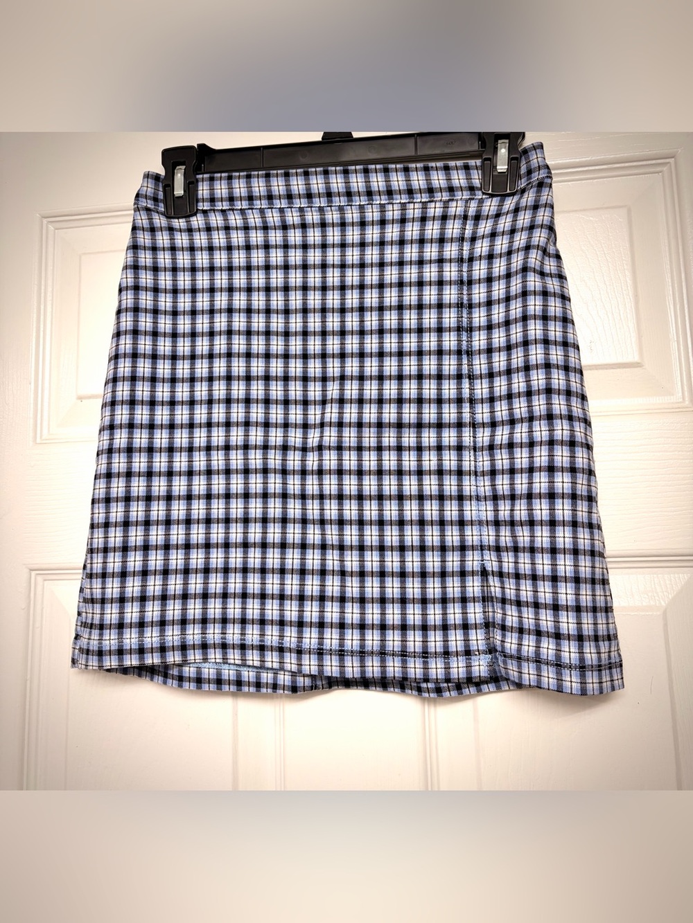 Hollister Light Blue & Navy Plaid Mini Skirt